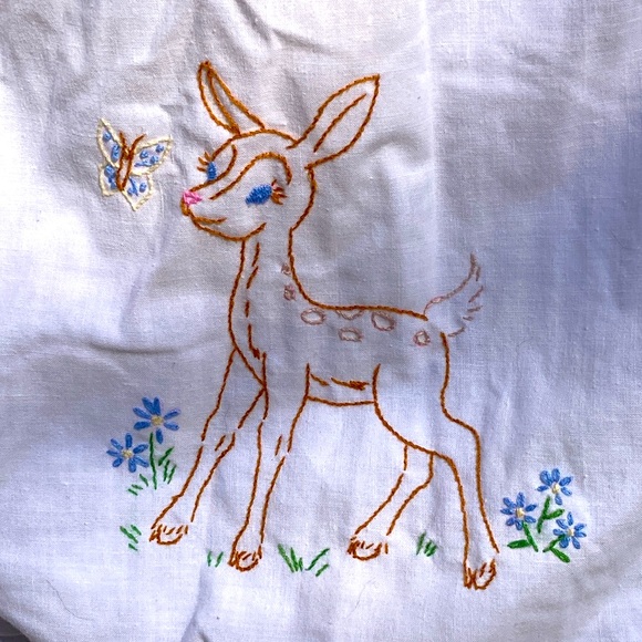 Vintage Embroidered Baby Blanket Quilt 37”x45” 👶🏼 - Picture 5 of 9